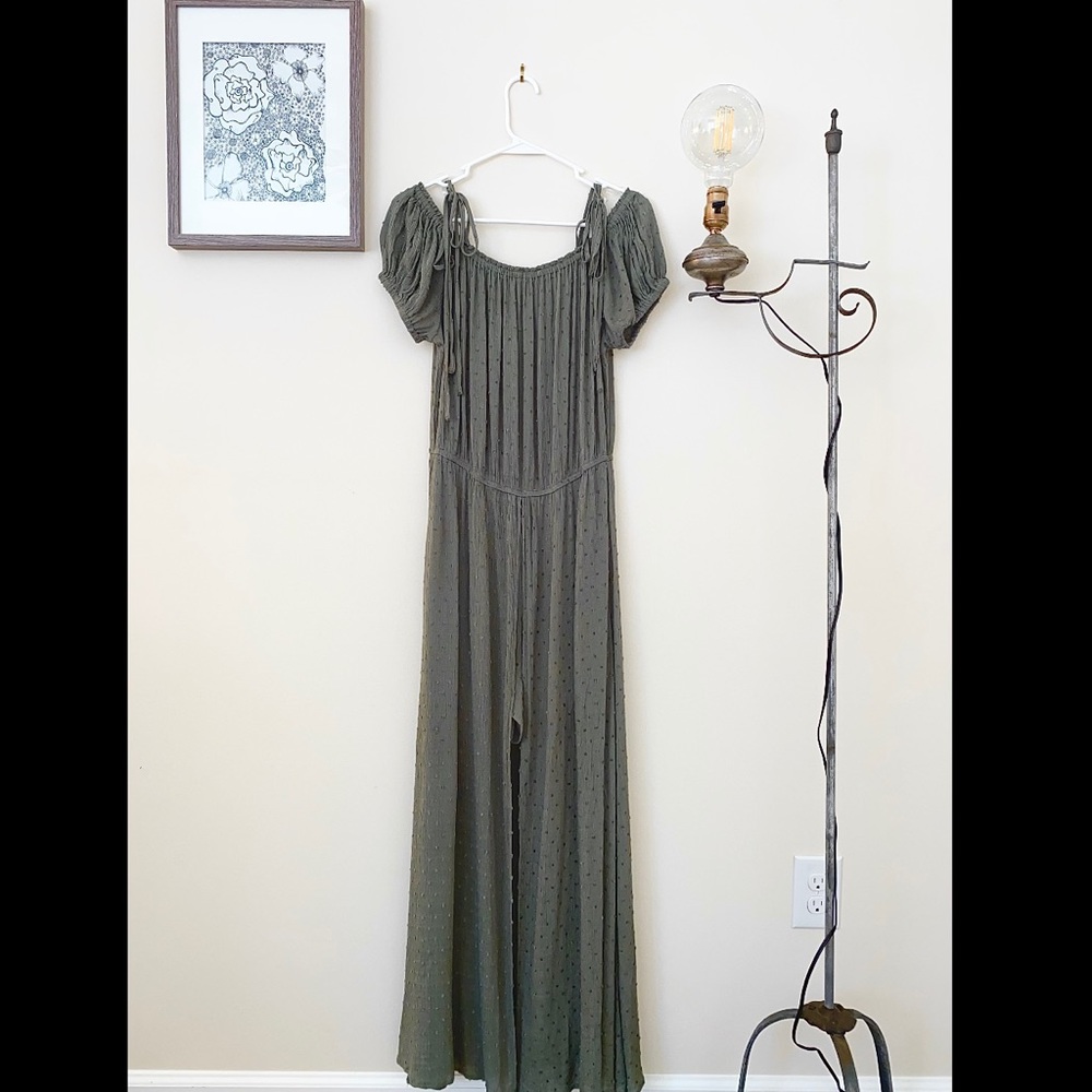 Off Shoulder Maxi Dress Romper